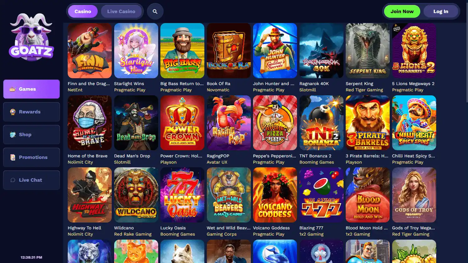 GOATZ Casino screenshot 2