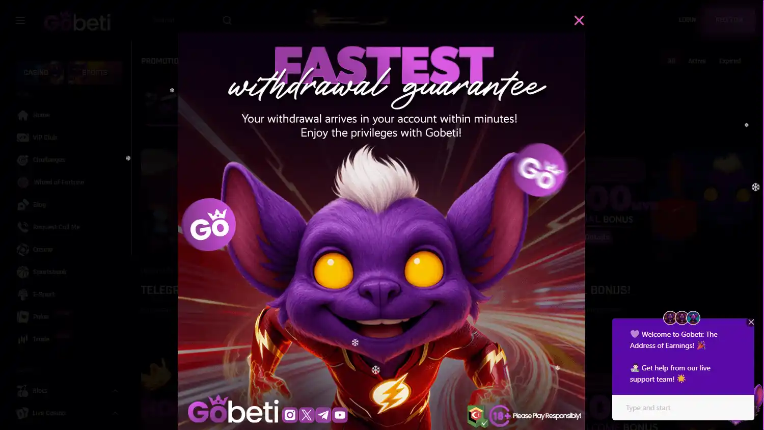 Gobeti Casino screenshot 3