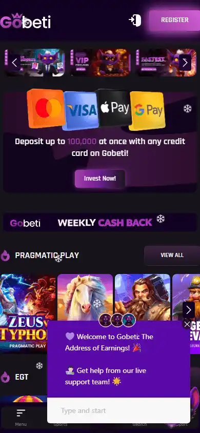 Gobeti Casino screenshot 4