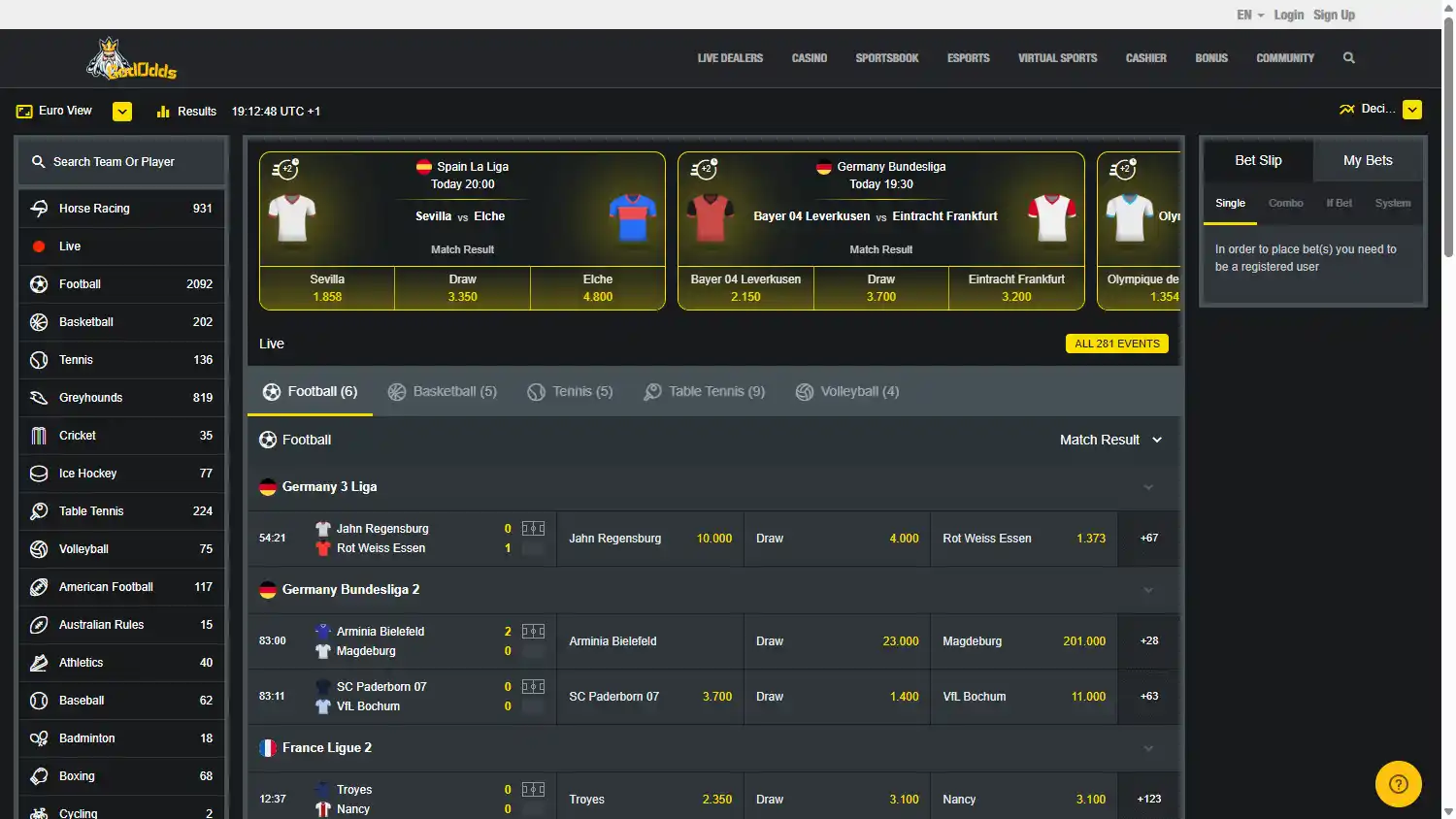 God Odds Casino screenshot 1