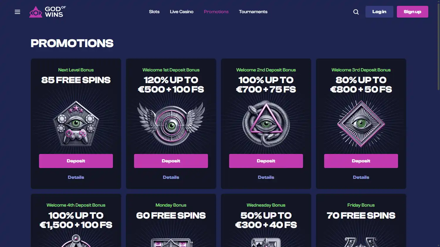 God of Wins Casino screenshot 3