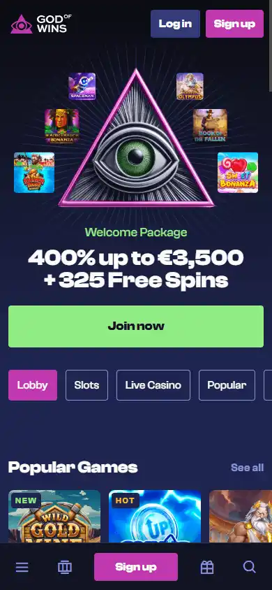 God of Wins Casino screenshot 4
