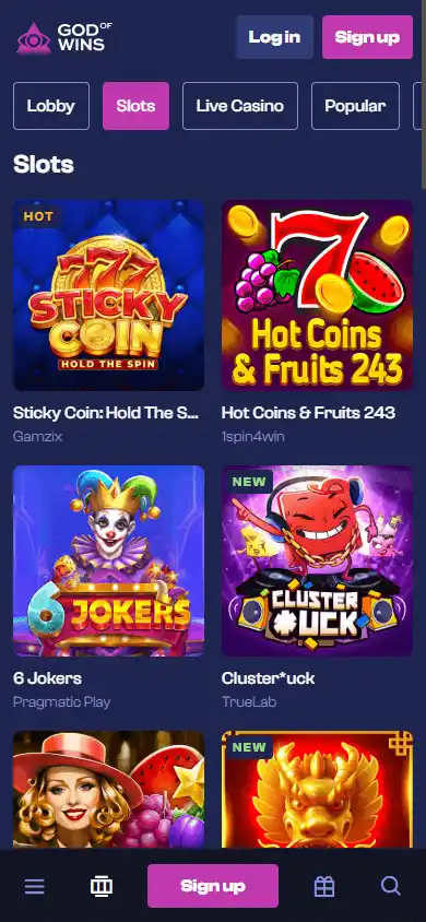 God of Wins Casino screenshot 5