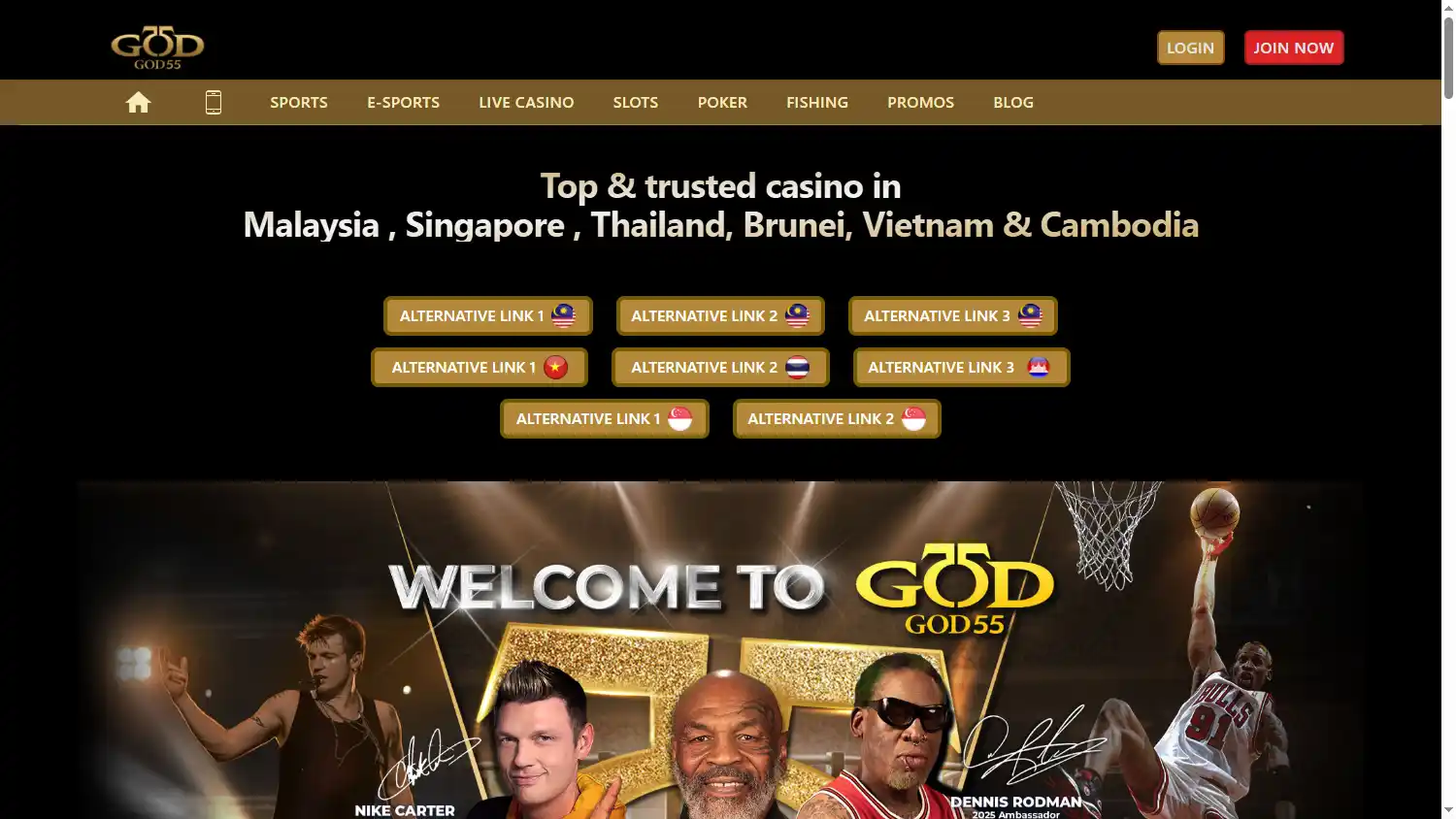 GOD55 Casino screenshot 1