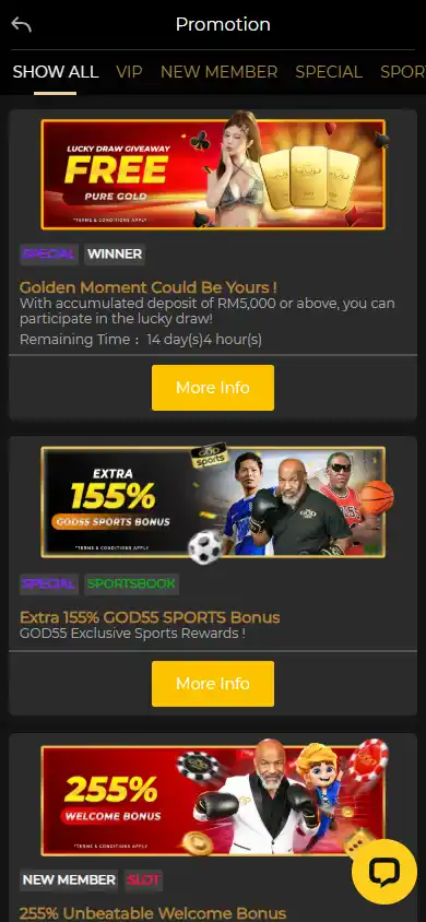 GOD55 Casino screenshot 6