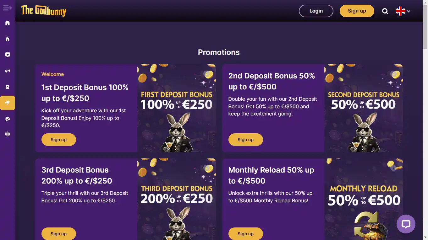 Godbunny Casino screenshot 3