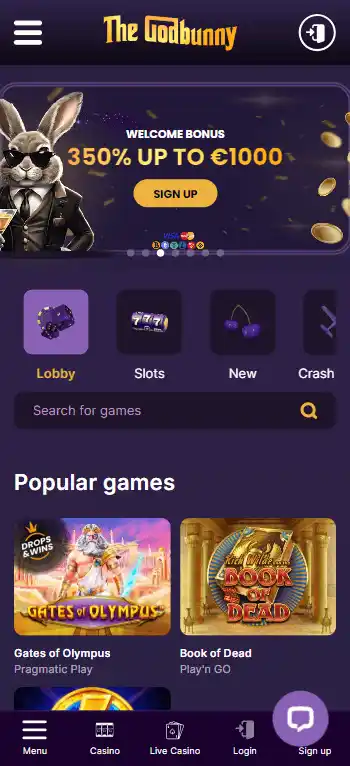 Godbunny Casino screenshot 4