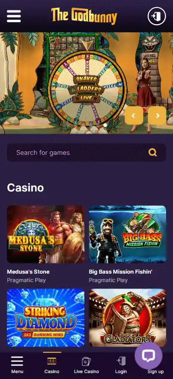 Godbunny Casino screenshot 5