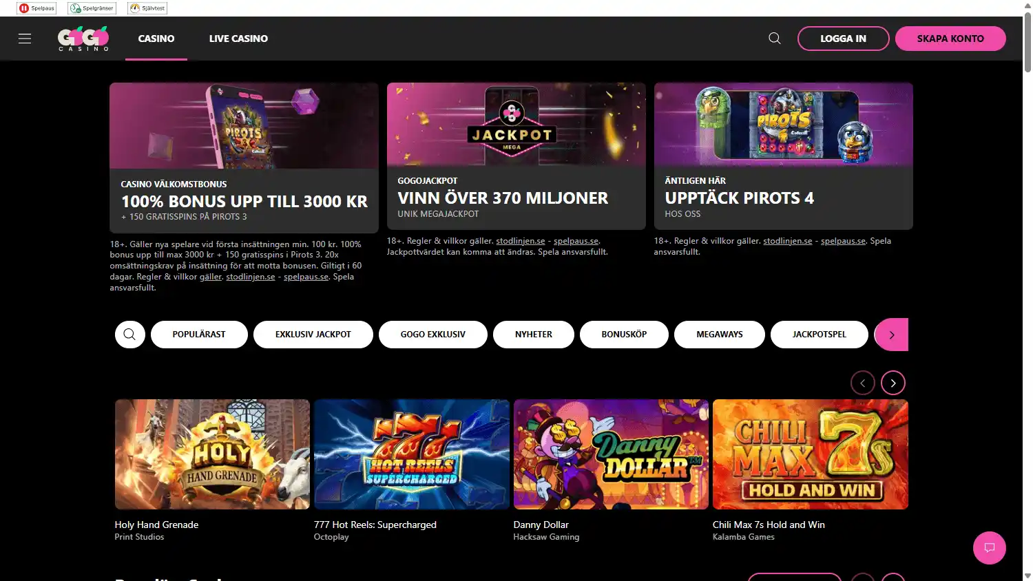 GoGo Casino screenshot 2