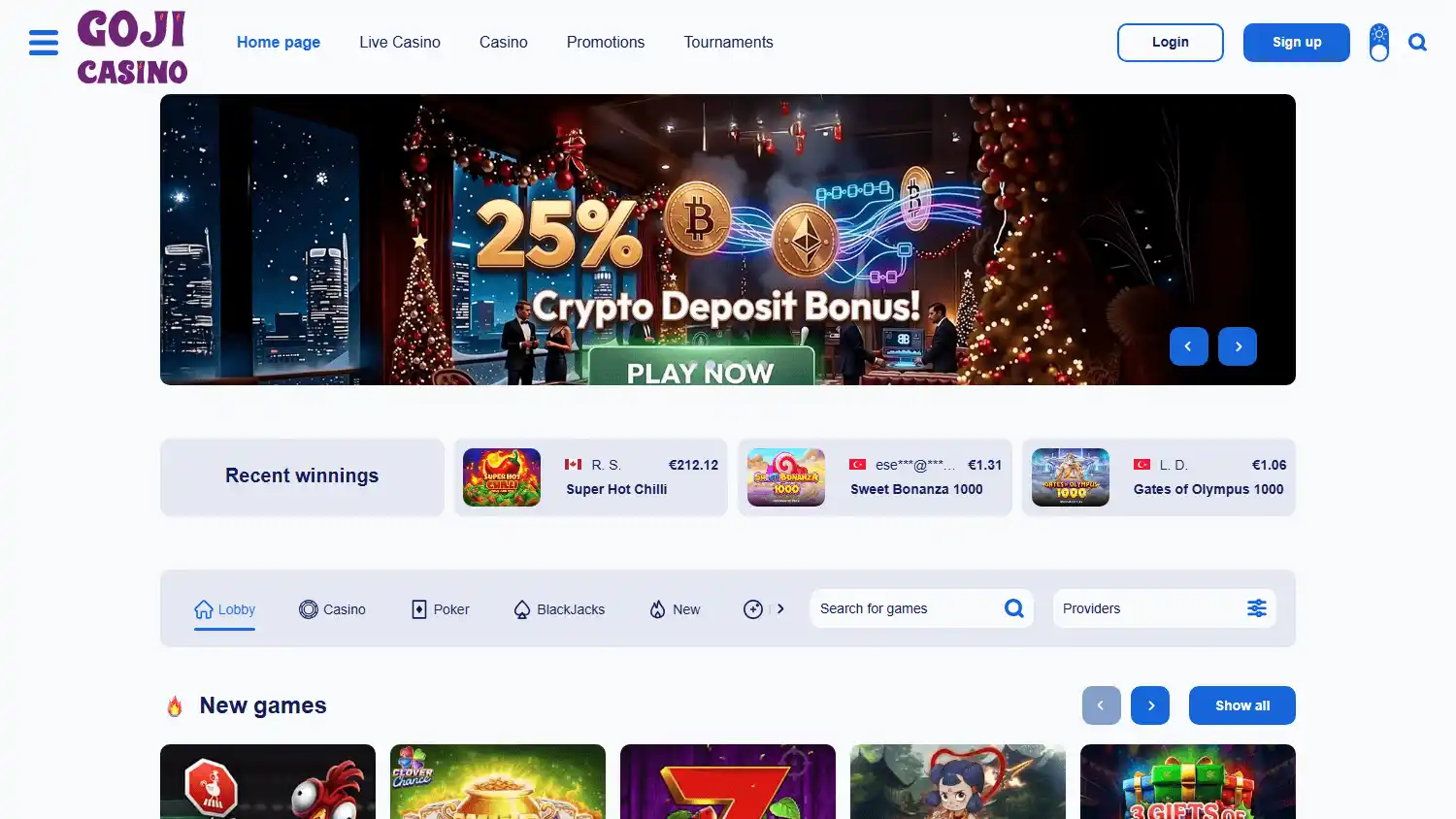 GojiCasino screenshot 1