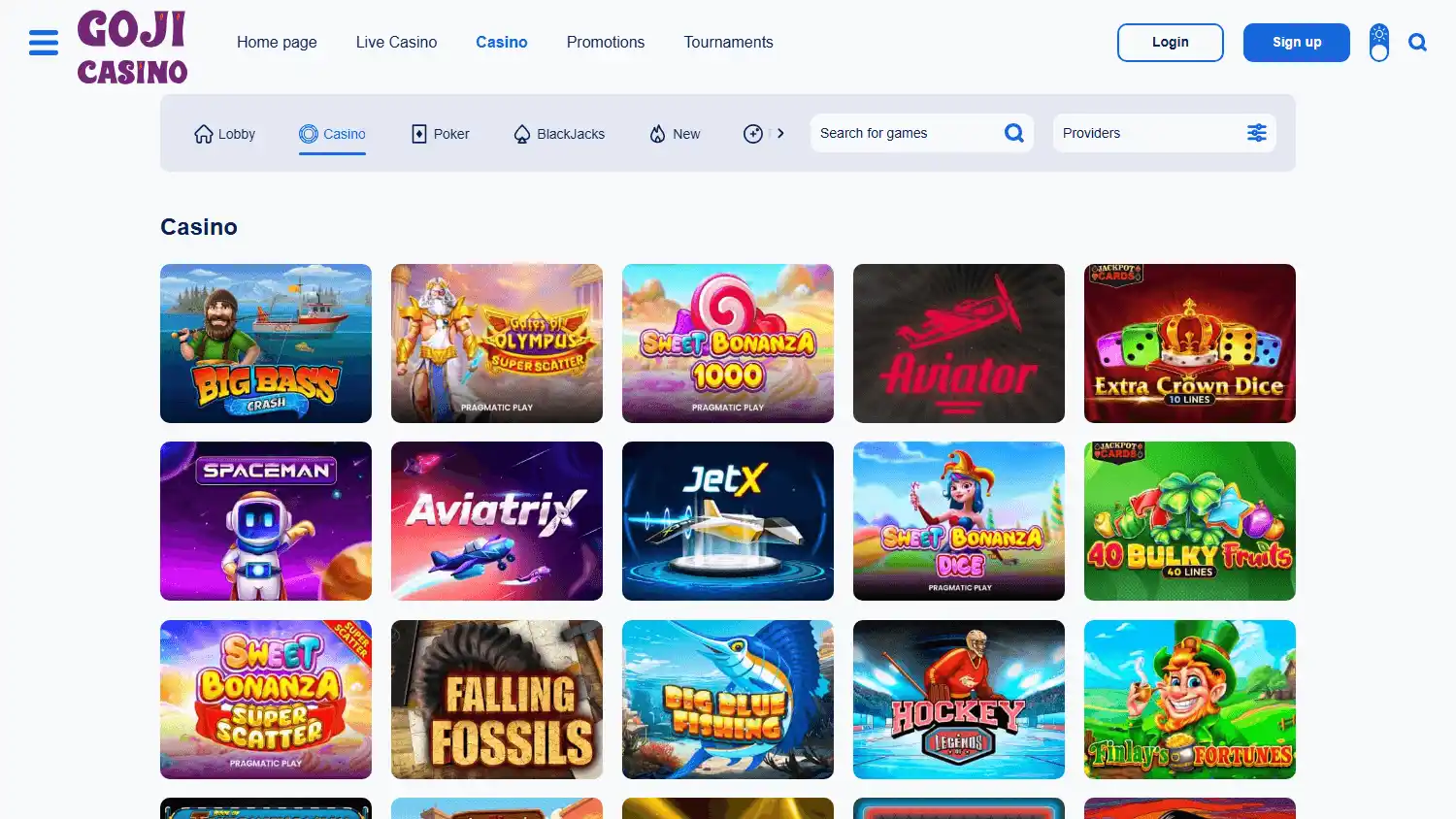 GojiCasino screenshot 2