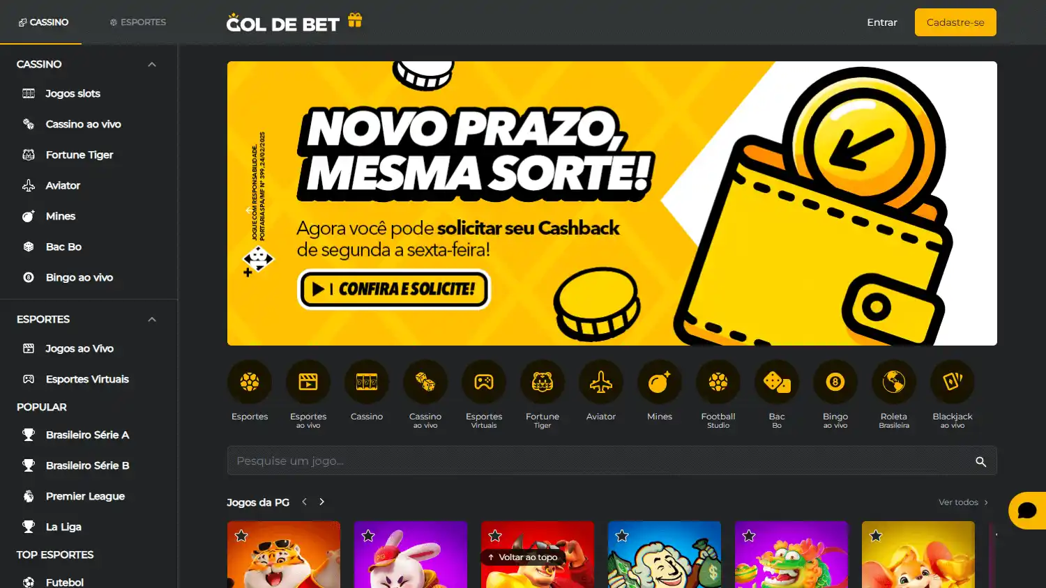 GOL DE BET Casino screenshot 1