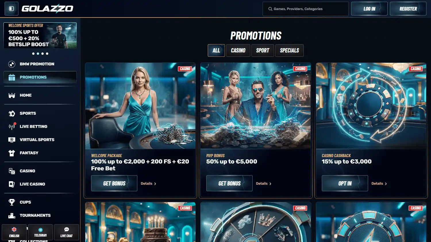 Golazzo Casino screenshot 3