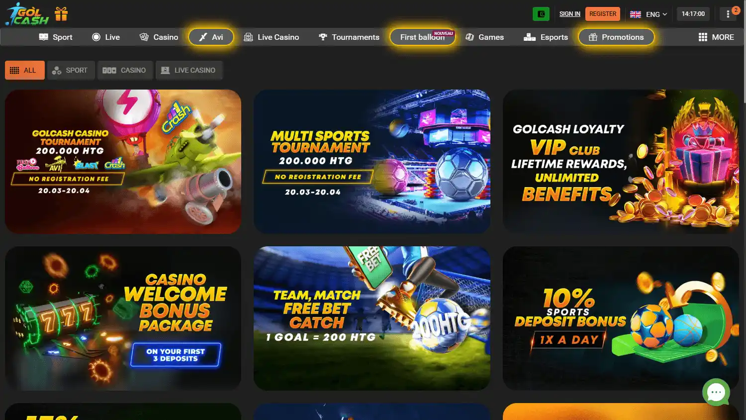 Golcash Casino screenshot 3