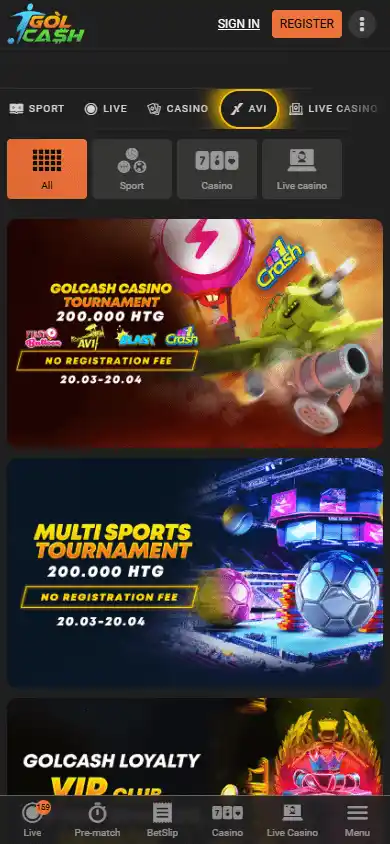 Golcash Casino screenshot 6