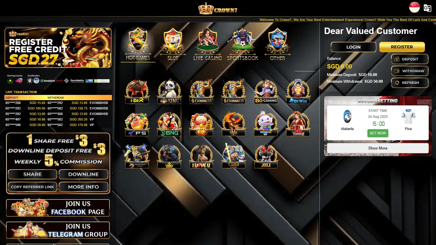 GOLD99 Casino screenshot 1