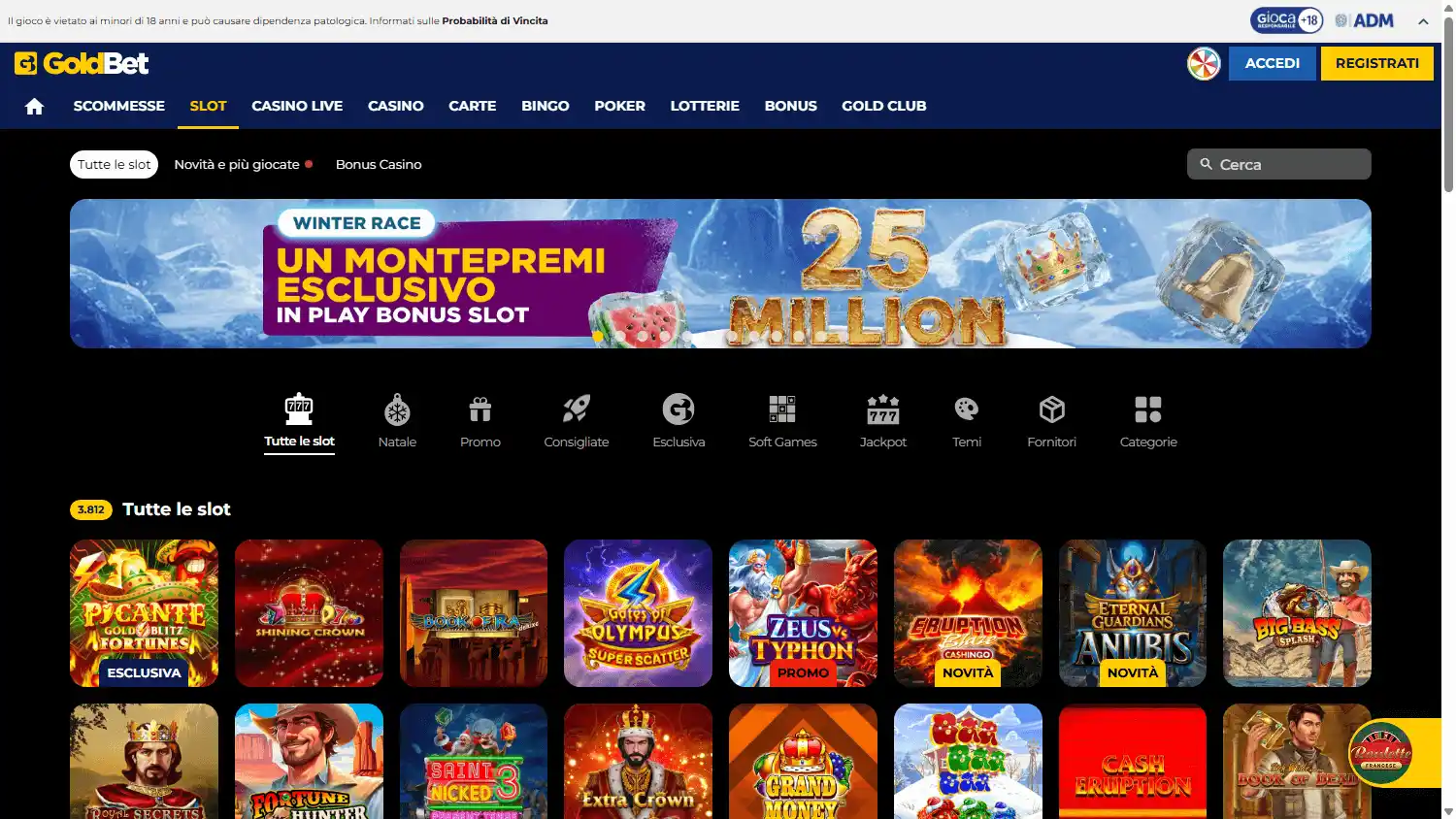 GoldBet Casino IT screenshot 2
