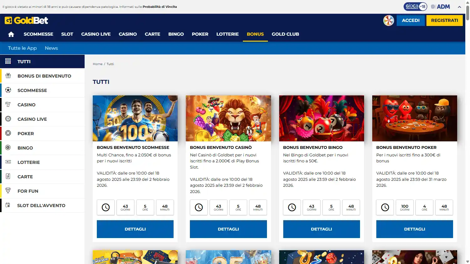 GoldBet Casino IT screenshot 3