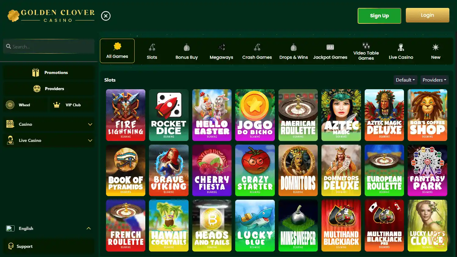 Golden Clover Casino screenshot 2