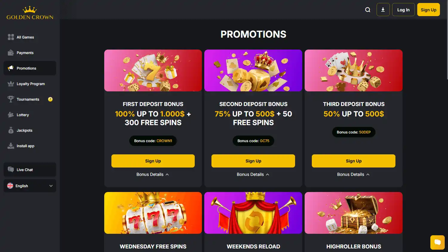 Golden Crown Casino screenshot 3
