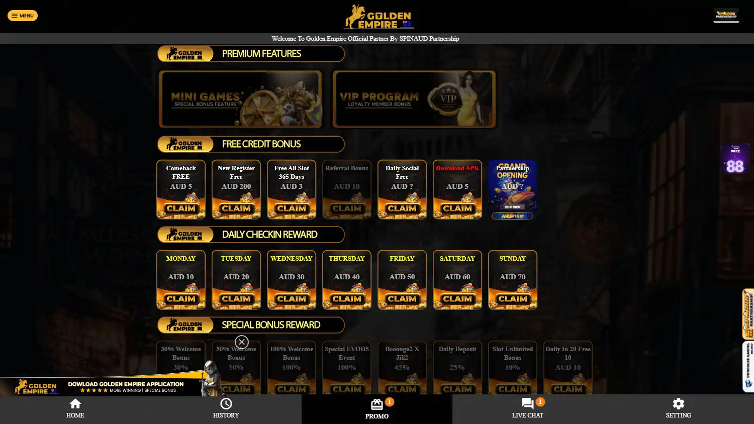 Golden Empire Casino screenshot 2