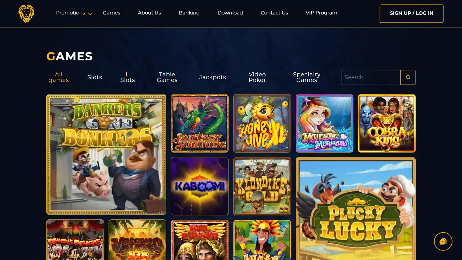 Golden Lion Casino screenshot 2