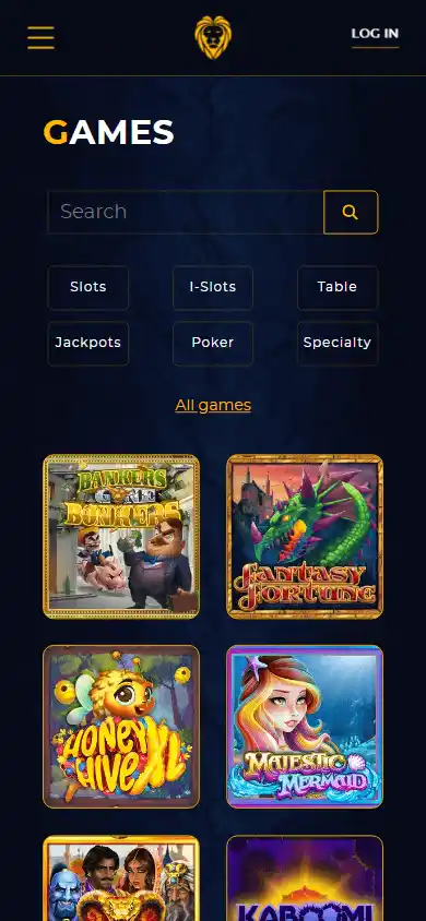 Golden Lion Casino screenshot 5