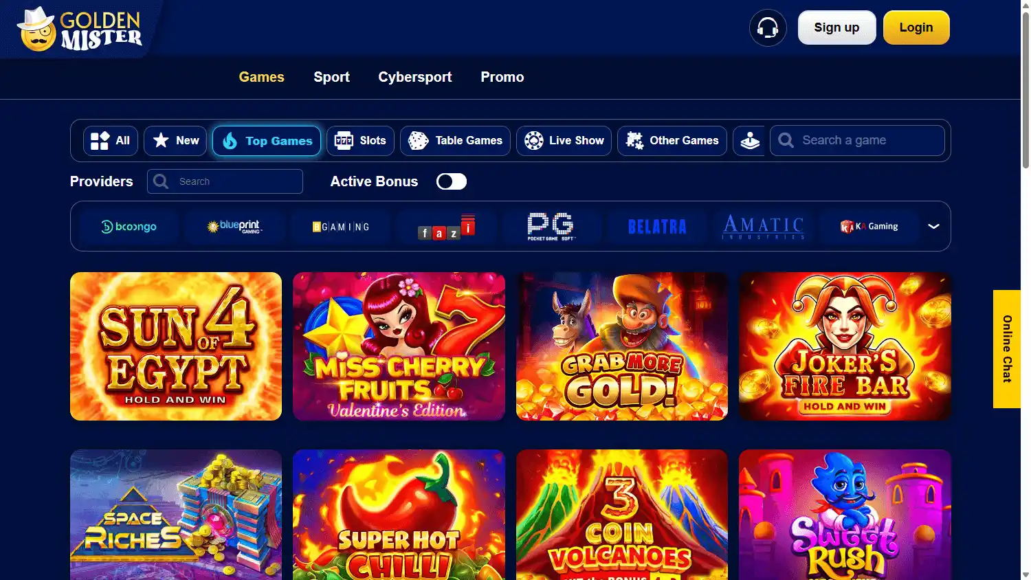 Golden Mister Casino screenshot 2