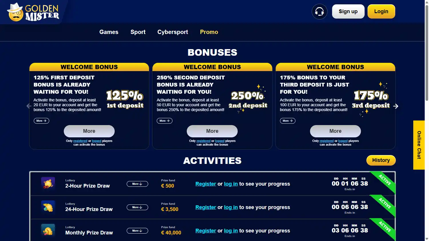 Golden Mister Casino screenshot 3