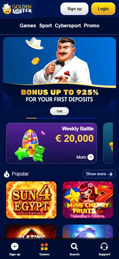 Golden Mister Casino screenshot 4
