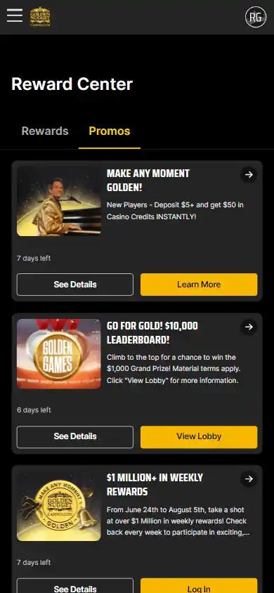 Golden Nugget Online Casino screenshot 4