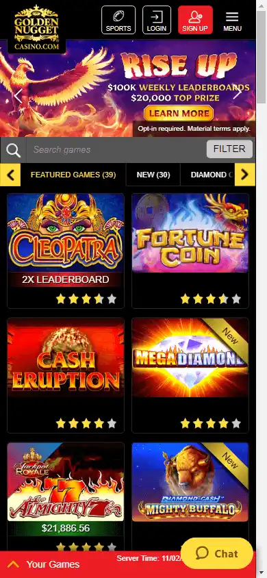 Golden Nugget Online Casino screenshot 3