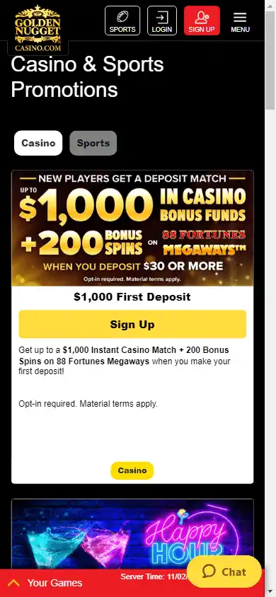 Golden Nugget Online Casino screenshot 4