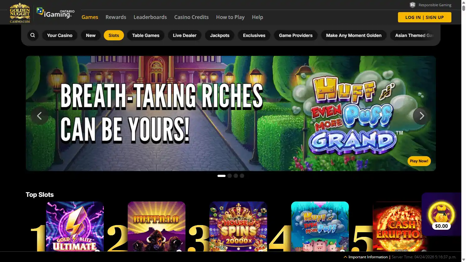 Golden Nugget Online Casino screenshot 2