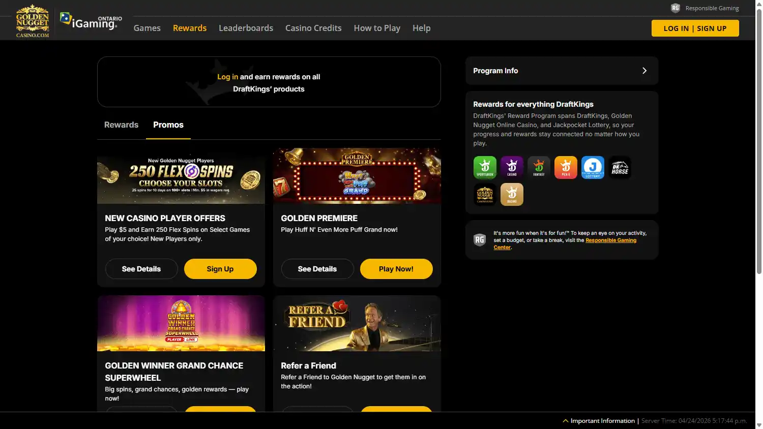 Golden Nugget Online Casino screenshot 3