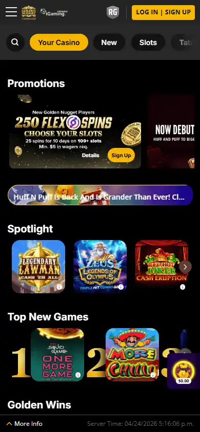 Golden Nugget Online Casino screenshot 4