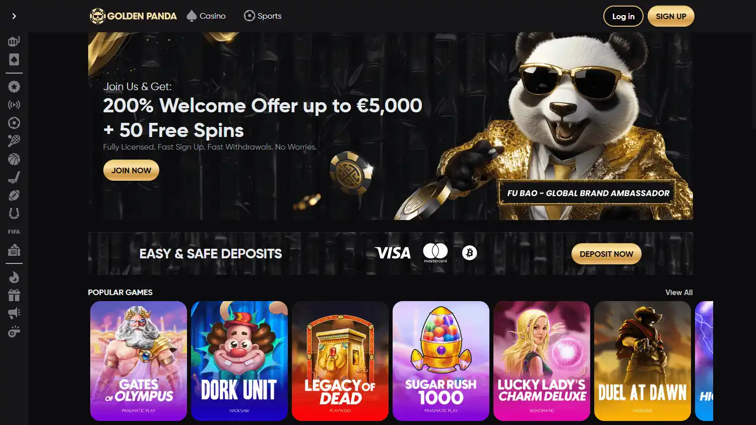 Golden Panda Casino screenshot 1