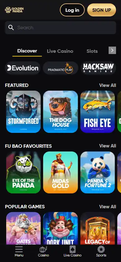 Golden Panda Casino screenshot 5
