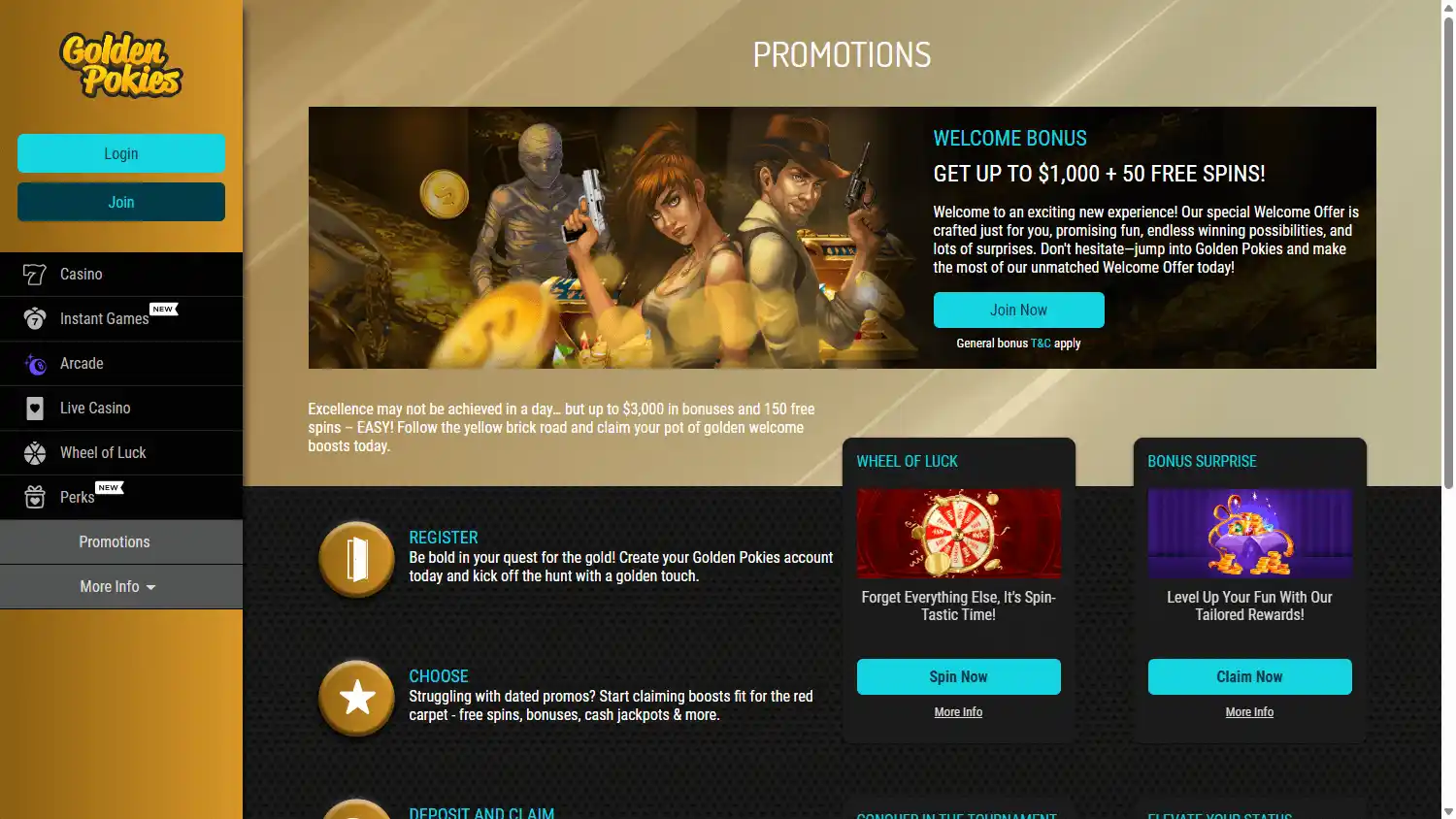 Golden Pokies Casino screenshot 2