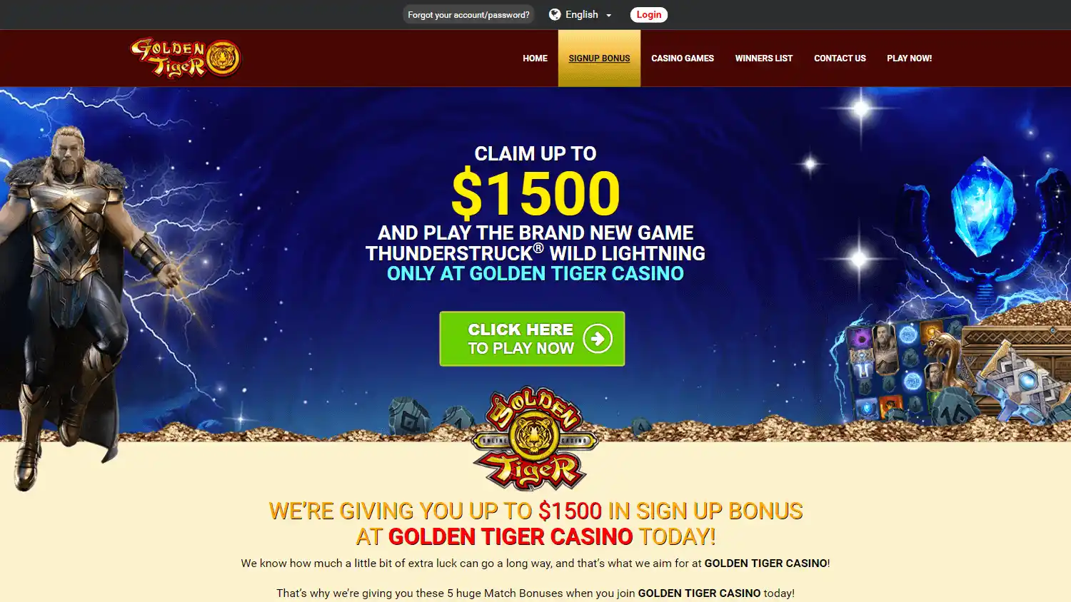 Golden Tiger Casino screenshot 3