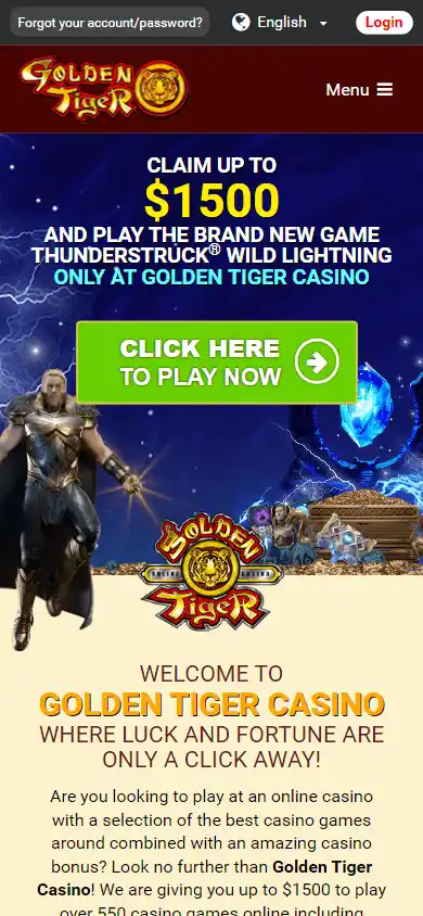 Golden Tiger Casino UK screenshot 4