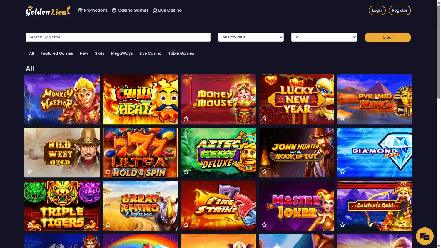 GoldenLion.bet Casino screenshot 2