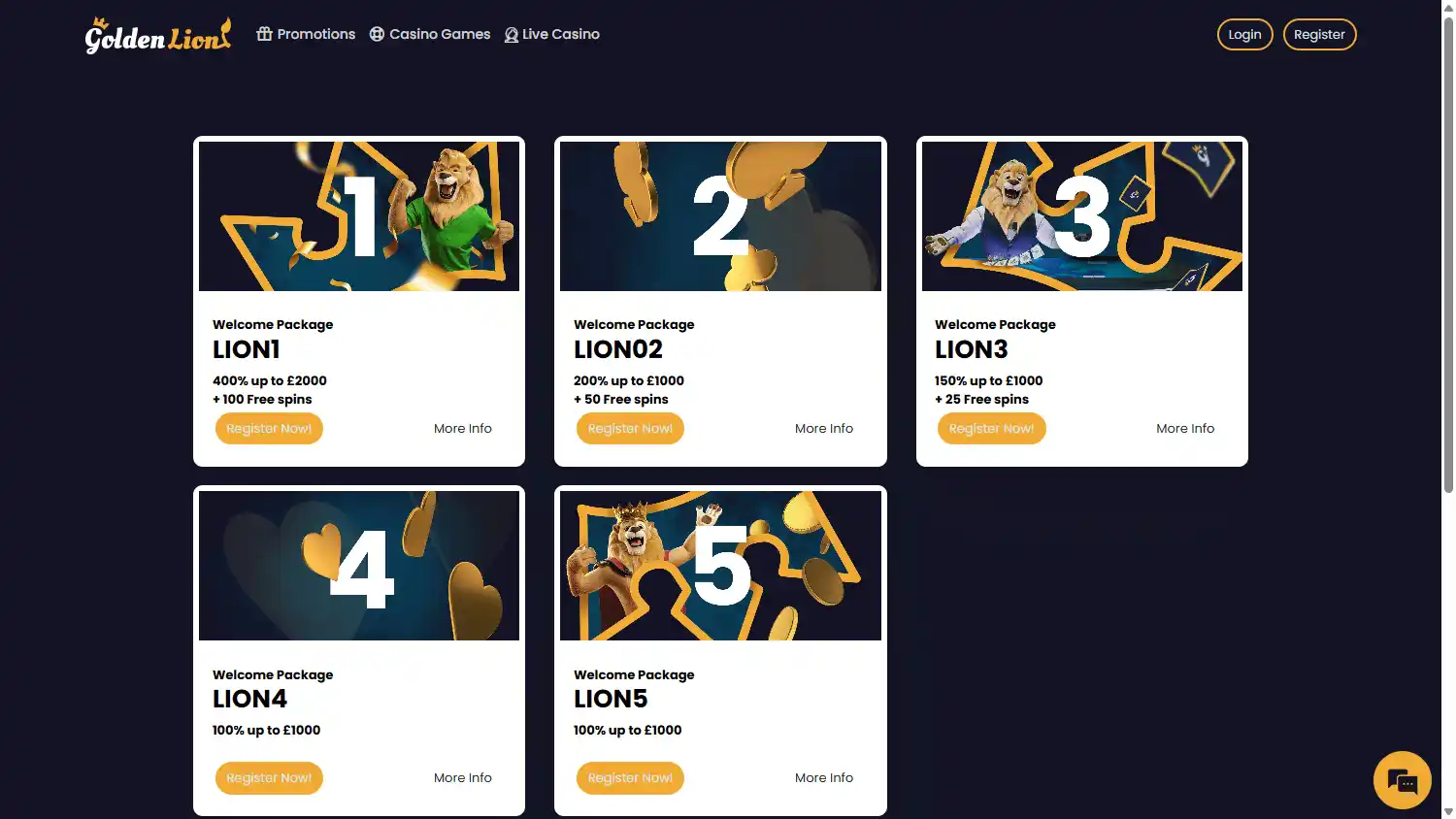 GoldenLion.bet Casino screenshot 3