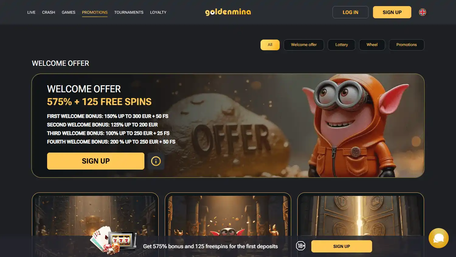 Goldenmina Casino screenshot 2