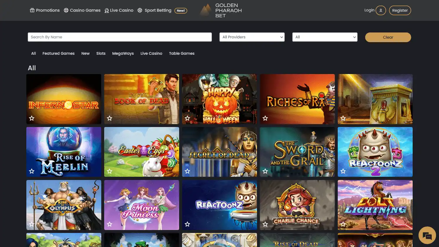 GoldenPharaoh Casino screenshot 2