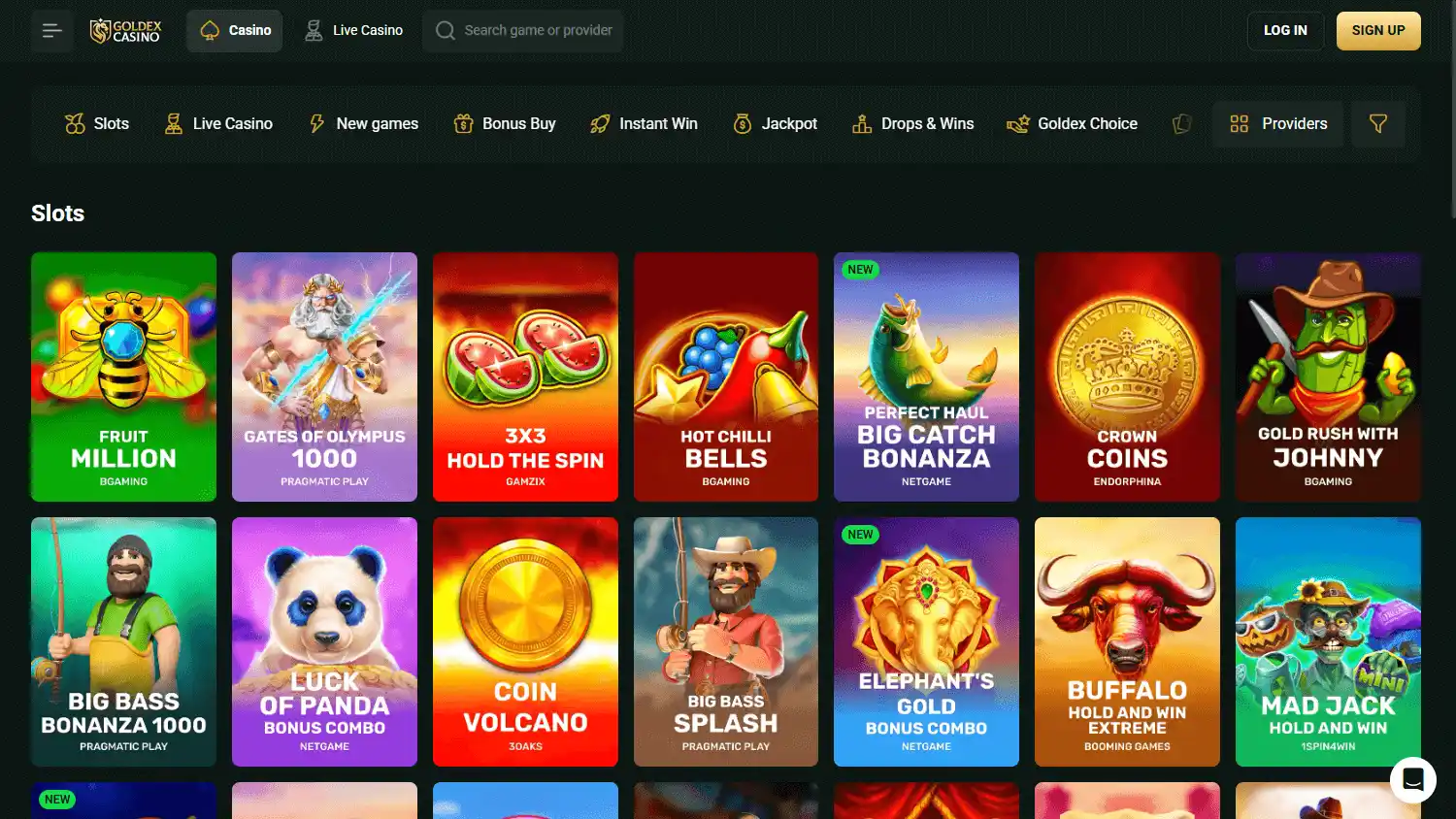 Goldex Casino screenshot 2