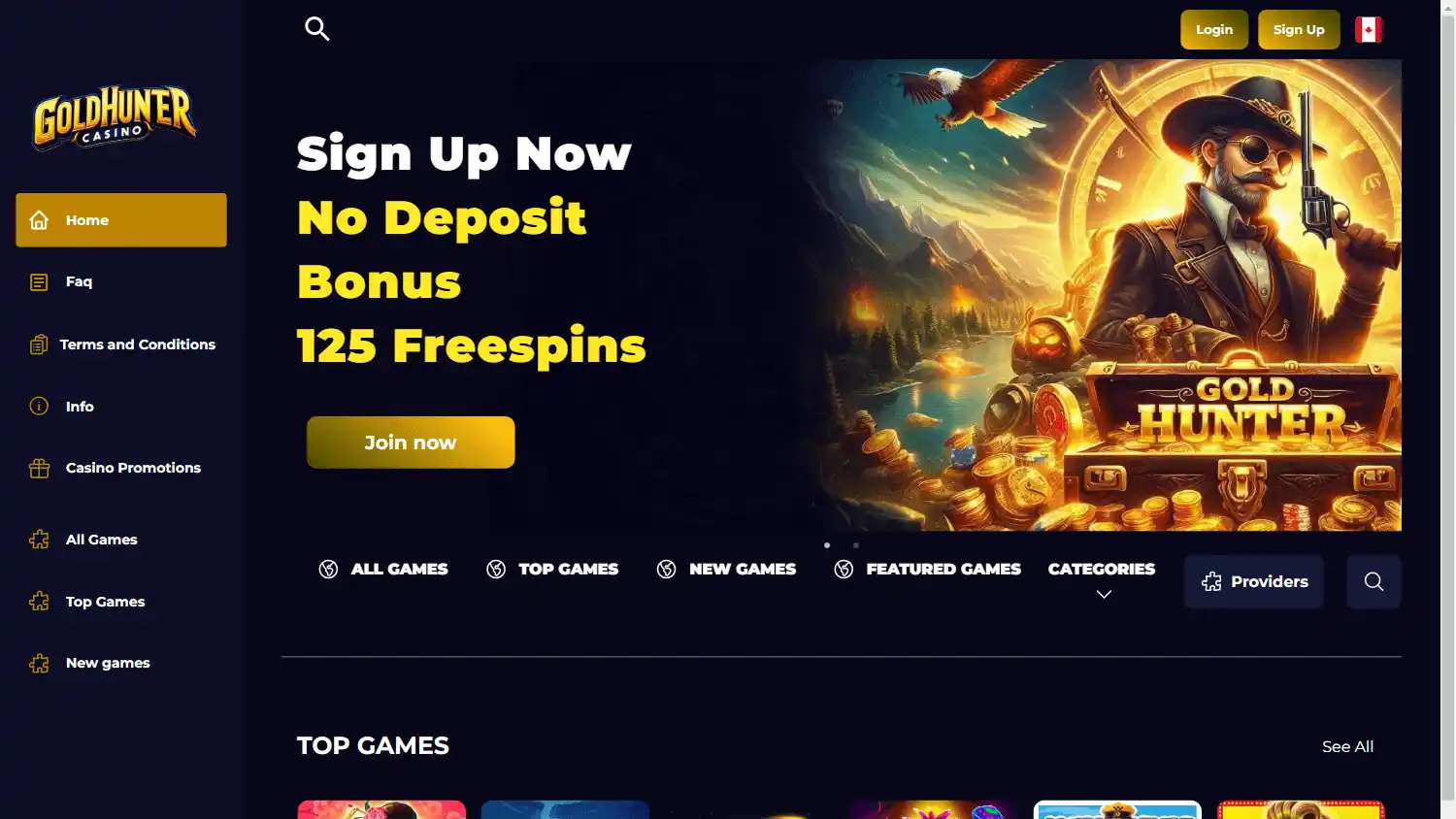 GoldHunter Casino screenshot 1