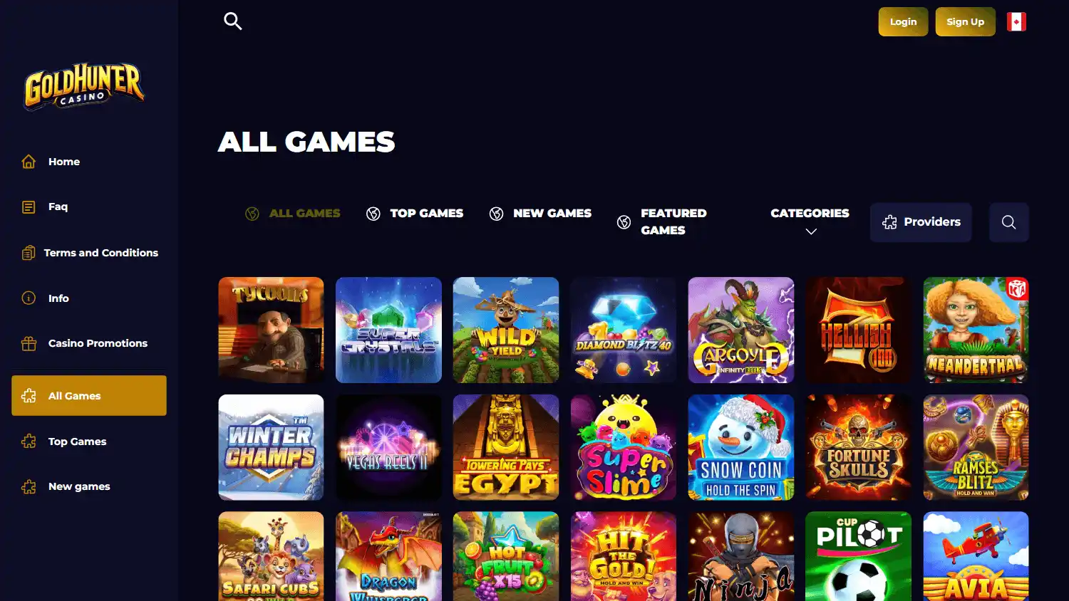 GoldHunter Casino screenshot 2