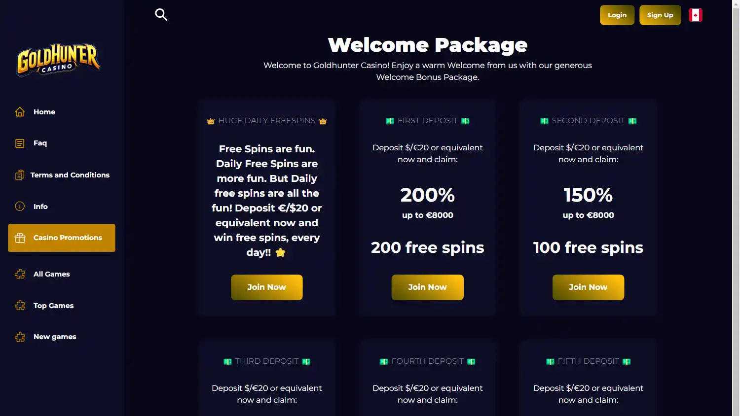 GoldHunter Casino screenshot 3