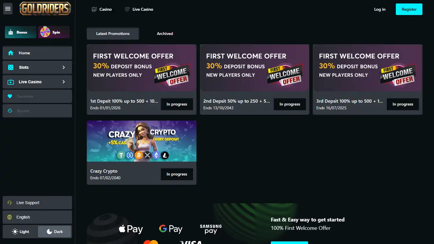 Goldriders Casino screenshot 3